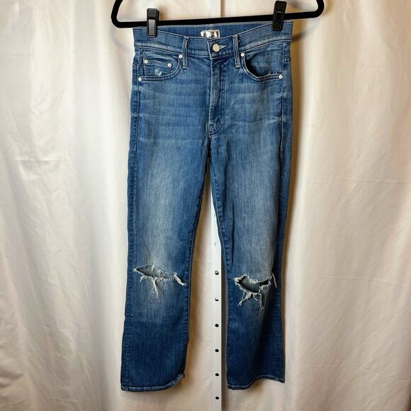 MOTHER Denim - Mother The Insider Crop Fray Jeans 26 After All These Years Distressed Limited